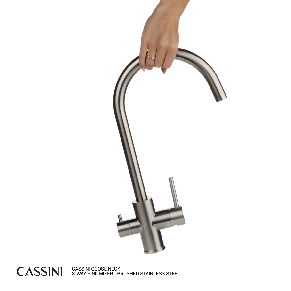 Cassini Renzo 2.0 3-Way Goose Neck Sink Mixer
