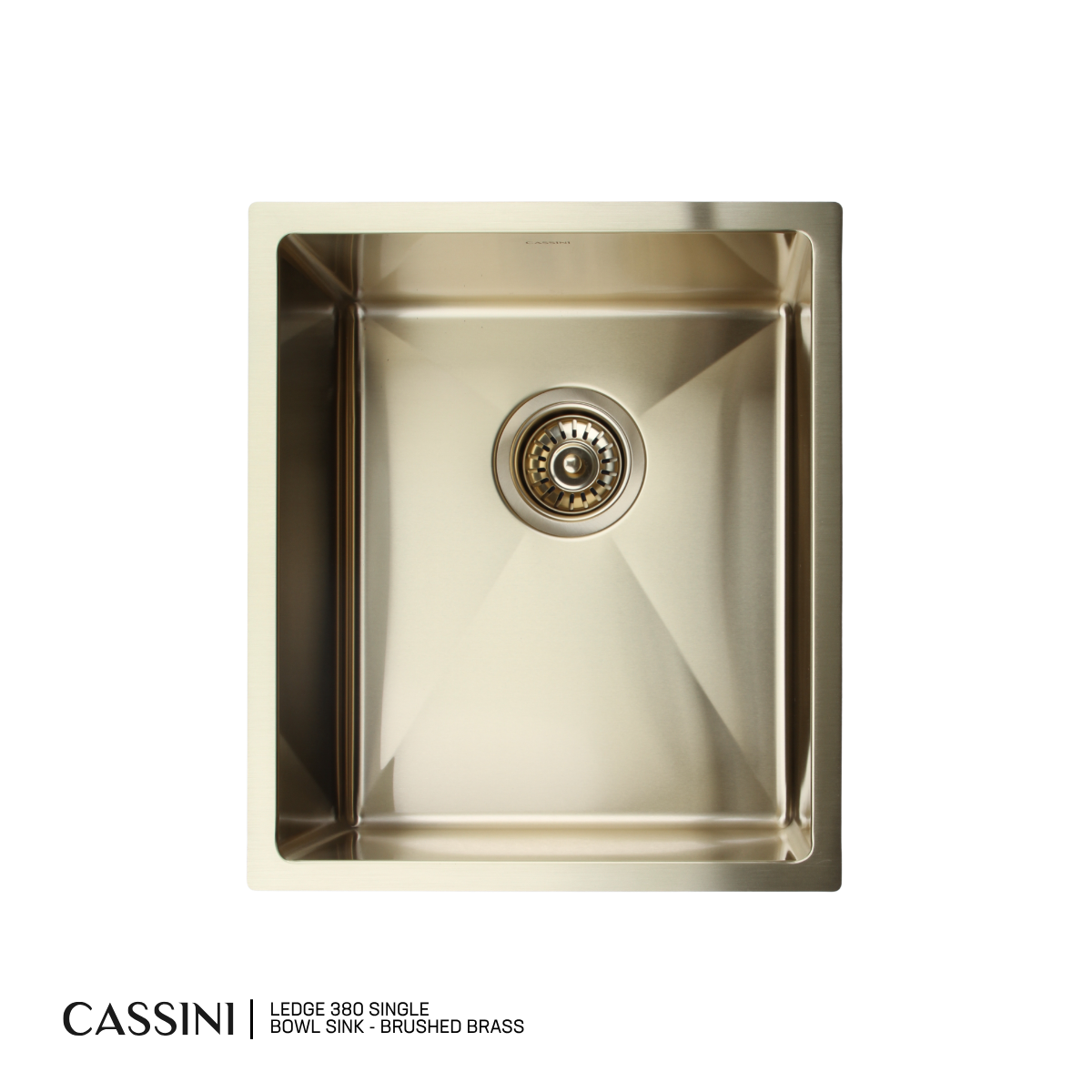 Cassini Ledge Single Bowl Sink 380mm | 304 Stainless Steel | Universal Mount