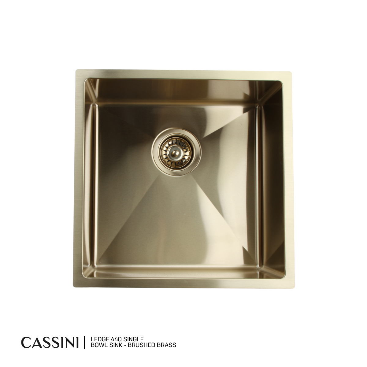 Cassini Ledge Single Bowl Sink - 440mm