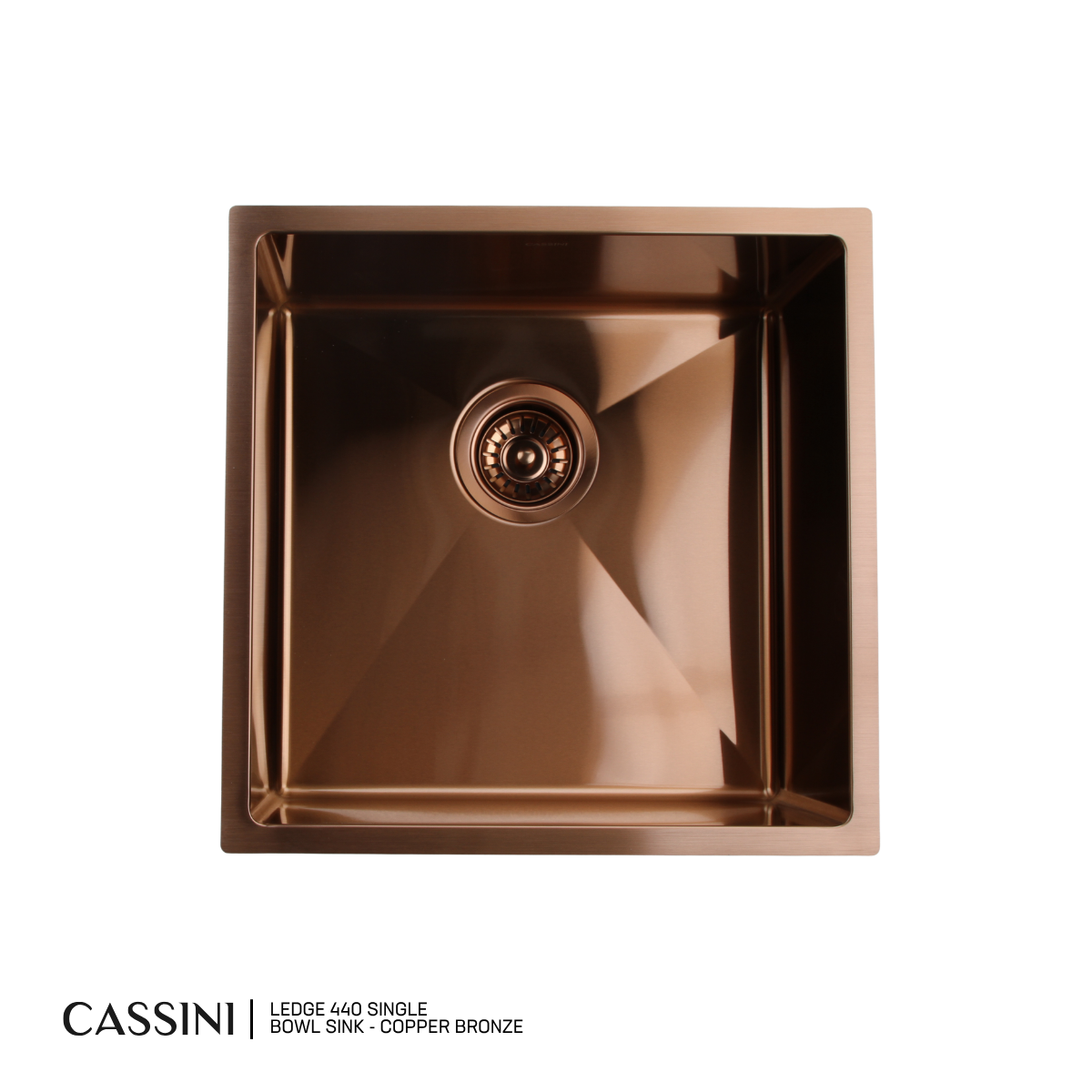 Cassini Ledge Single Bowl Sink - 440mm