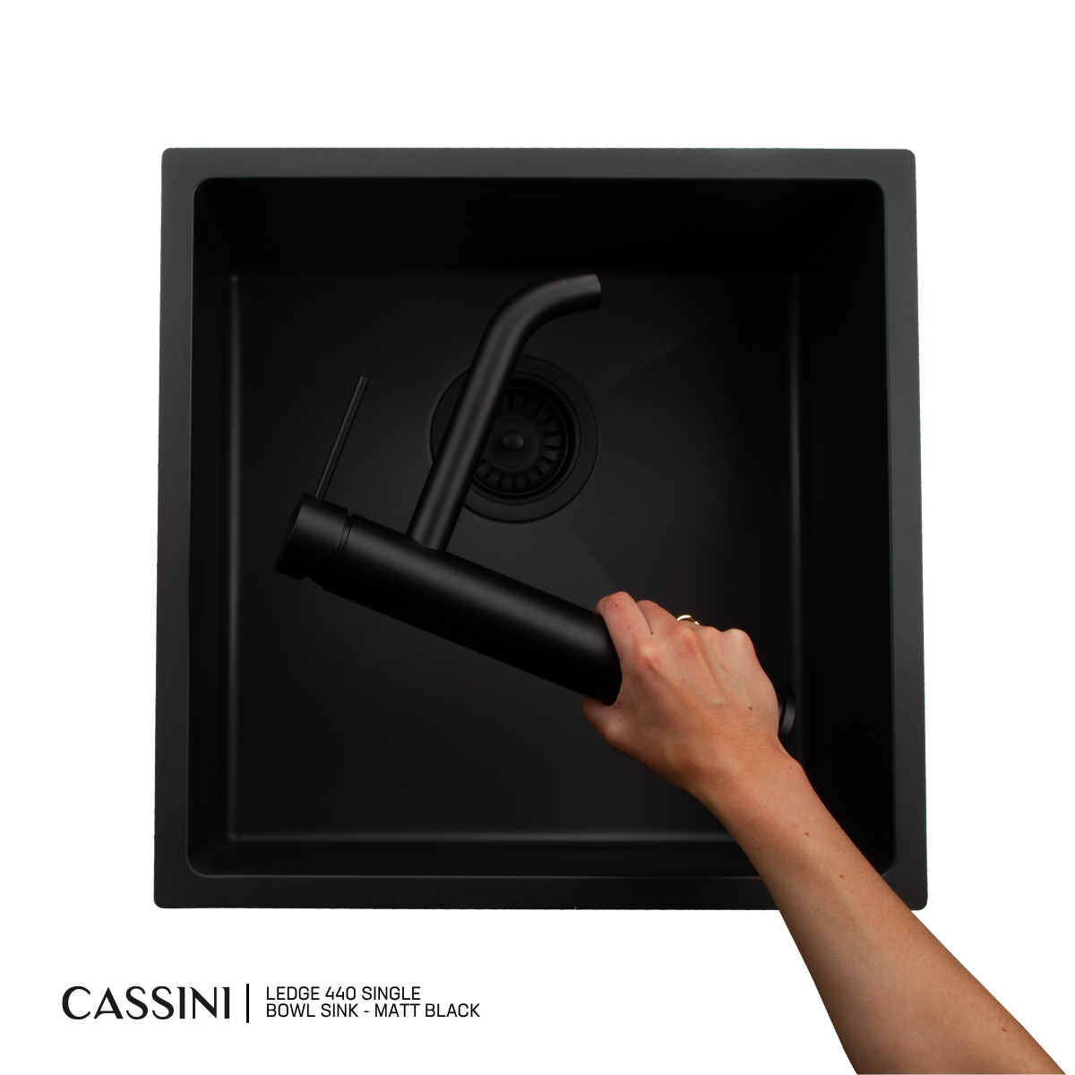 Cassini Ledge Single Bowl Sink - 440mm