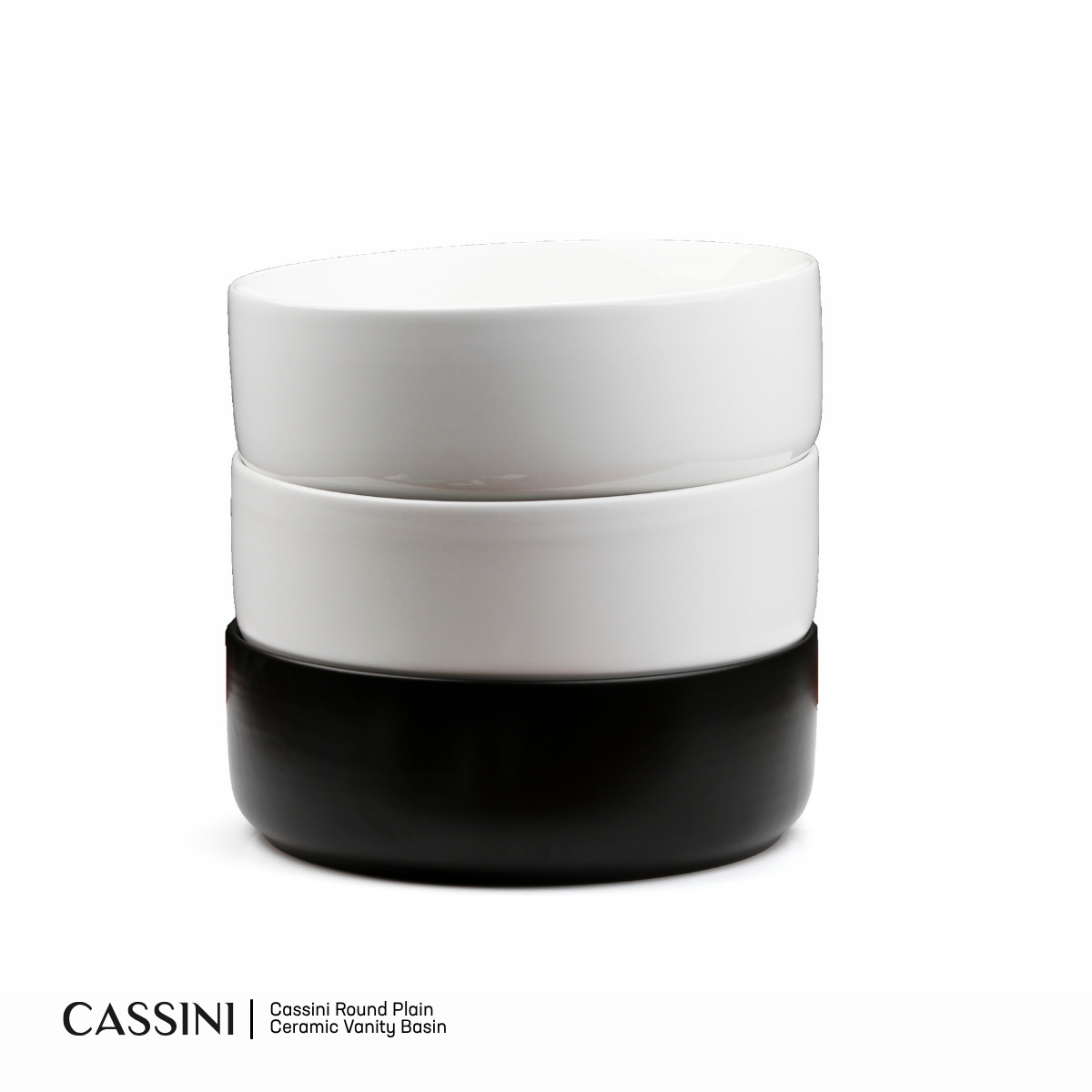 Cassini Ceramic Round Plain Vanity Basin