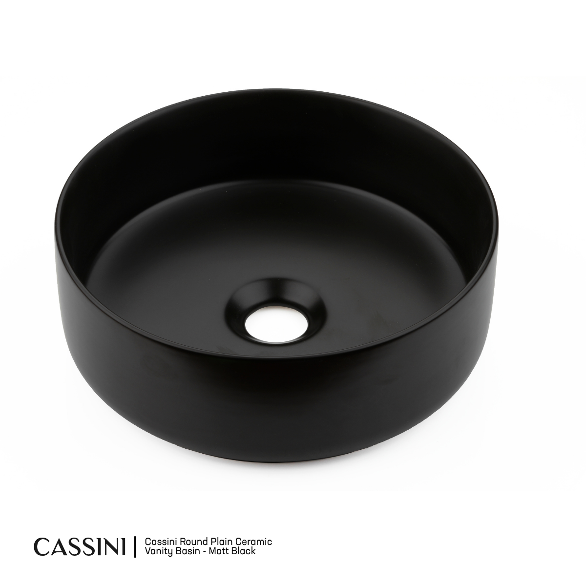 Cassini Ceramic Round Plain Vanity Basin