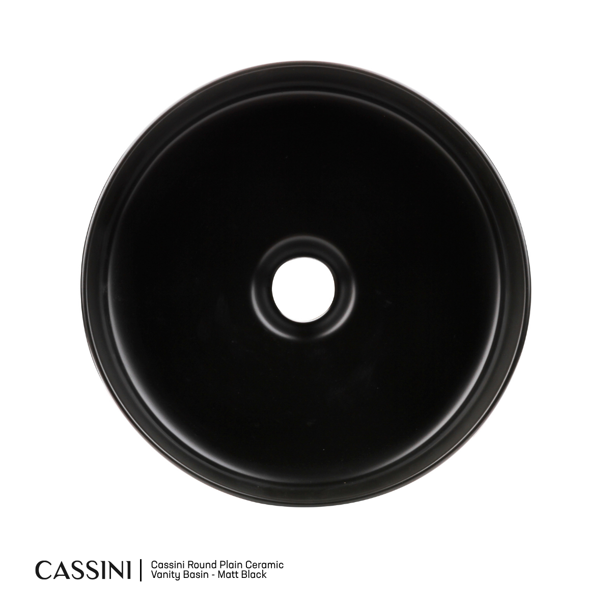 Cassini Ceramic Round Plain Vanity Basin