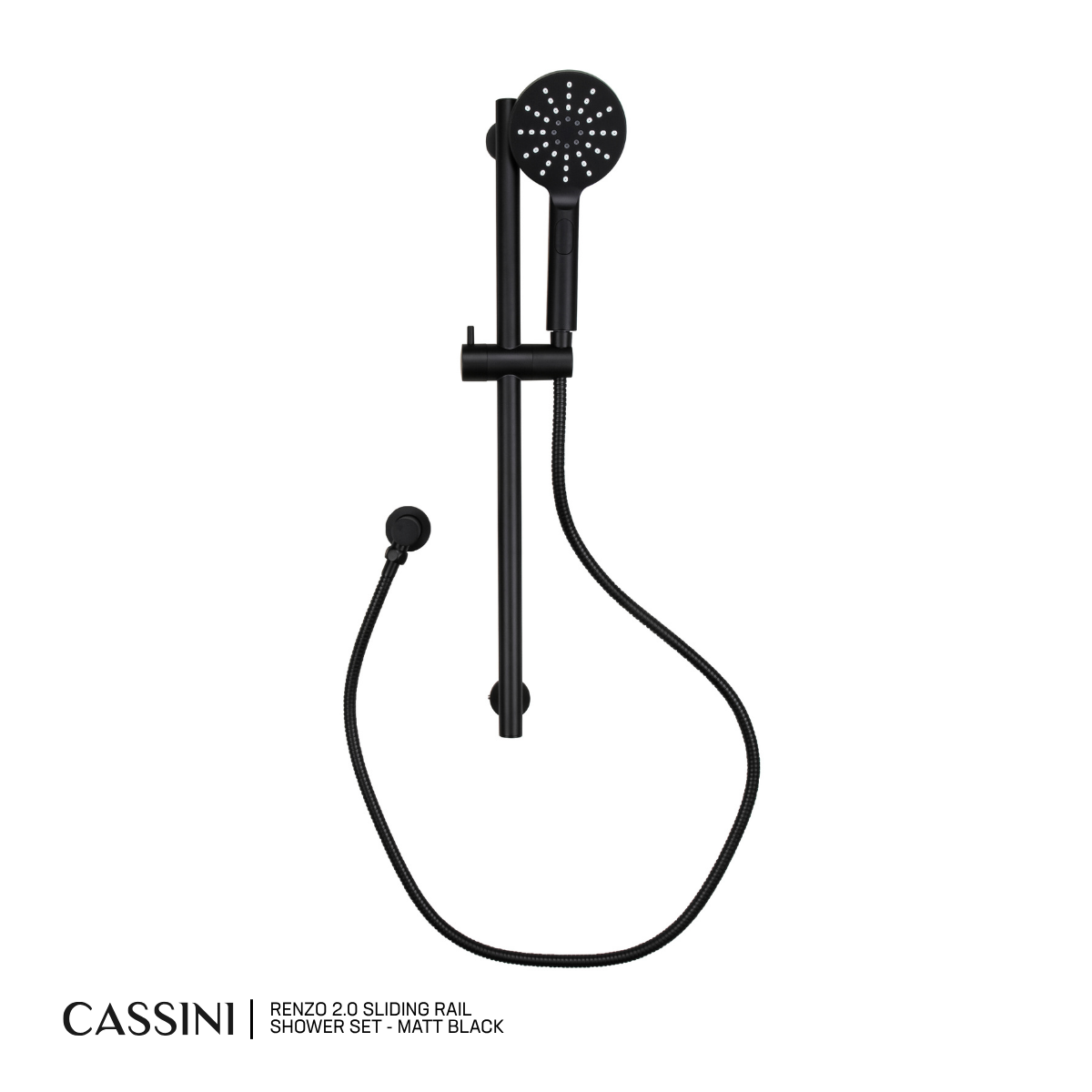 Cassini Renzo 2.0 3 Spray Functions Sliding Rail Shower Set | 4 Star WELS | 304 Stainless Steel