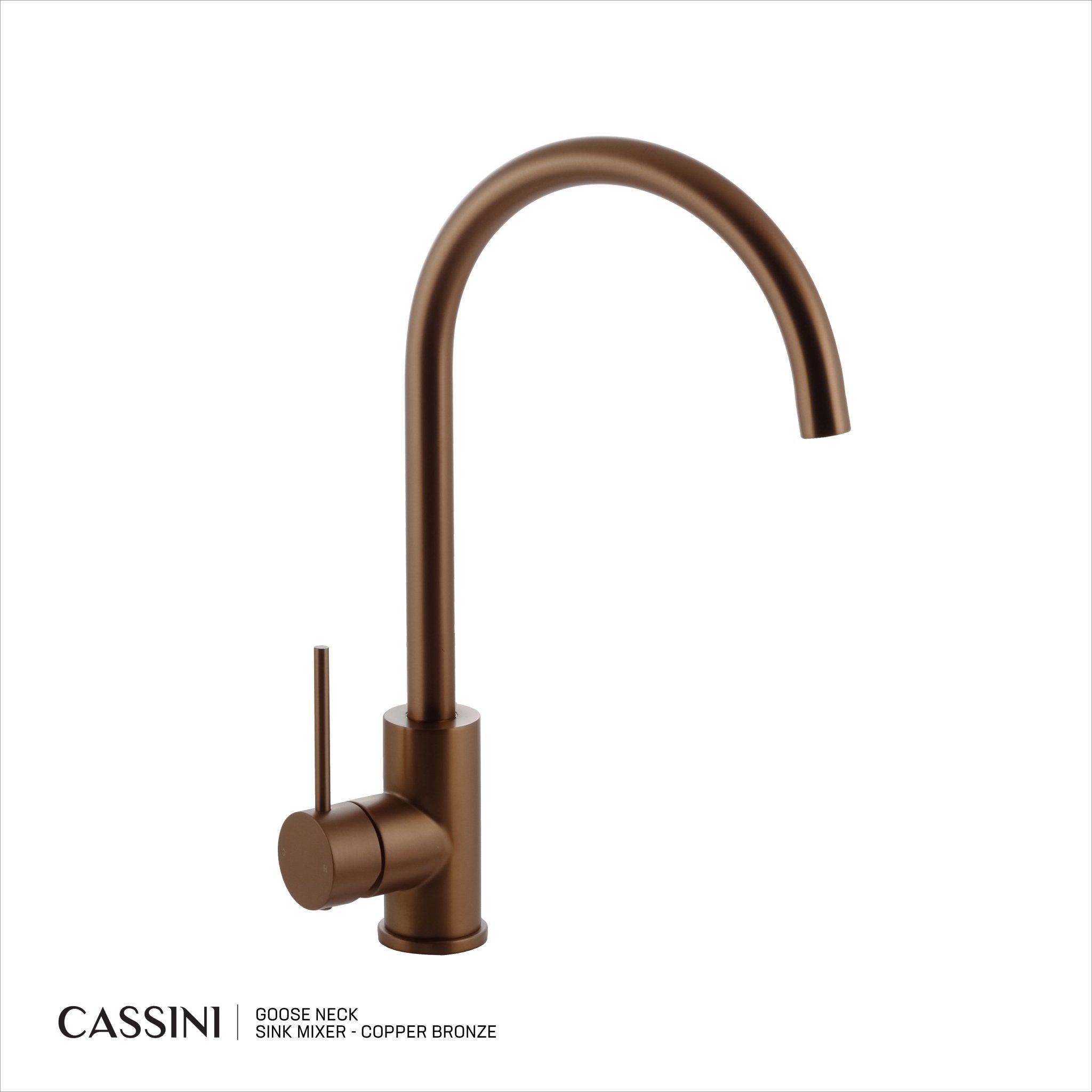 Cassini Goose Neck Sink Mixer - Cassini - Sinks, Tapware & Accessories